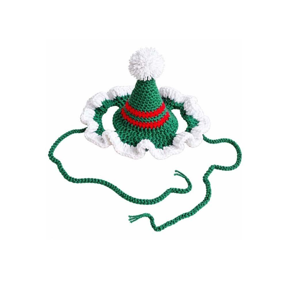 Jingle Bell Pet Christmas Hat Cute Dog Bowknot Scarf Holiday Pet Dressup Cute Santa Hat  Photoshoot
