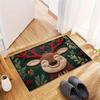 Christmas Elk Door Mat 23.6 X 17.5 Inch Soft Washable Cute Christmas Decorations Doormat Kitchen Bathroom Home Welcome Mat