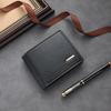 Men's Wallet With Fashionable Casual Lychee Pattern Multiple Card Slots Large Capacity Short