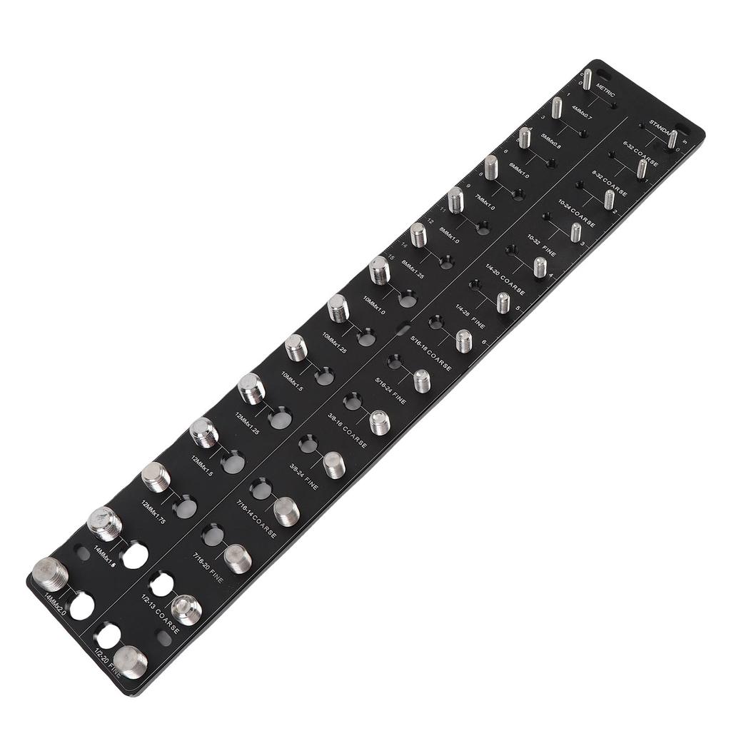 Thread Checker 28 Hole Metric Standard Board Metal Commonly Used Nut Screw Identifier Gauge Black