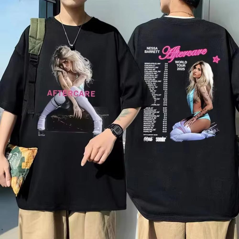 

Nessa Barrett Aftercare Tour T Shirt Men s Women Fashion Pop Punk Music T Shirts Unisex Vintage Oversized T-shirts S