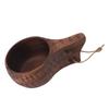 350ML Wooden Cup with Handle Portable Multifunctional Wood Mug Drinking Cup for Coffee Tea Milk Beverages