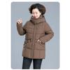 Thickened Cotton Padded Winter Jacket for Middle-Aged Women, Long Down Coat for Extra Warmth