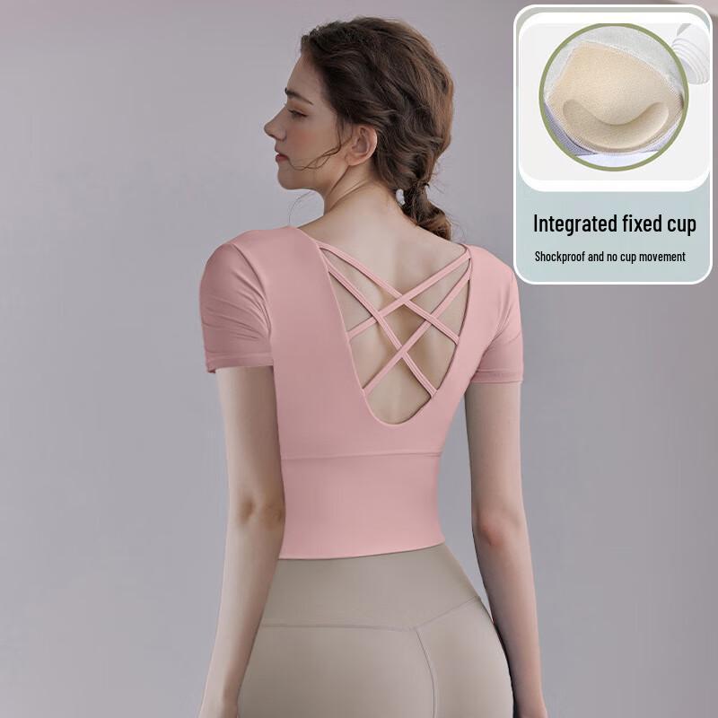 OEING Women s Short Sleeve Yoga & Fitness Top M