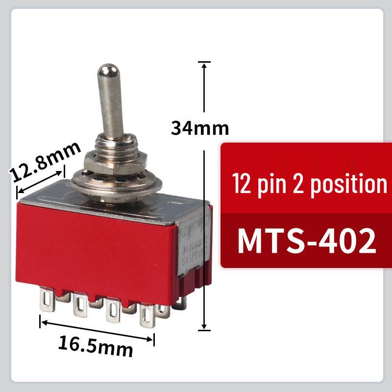 MTS-102/103 Rocker Switch: 3/6 Pins, 2/3 Positions, Single/Double Pole Toggle Switch
