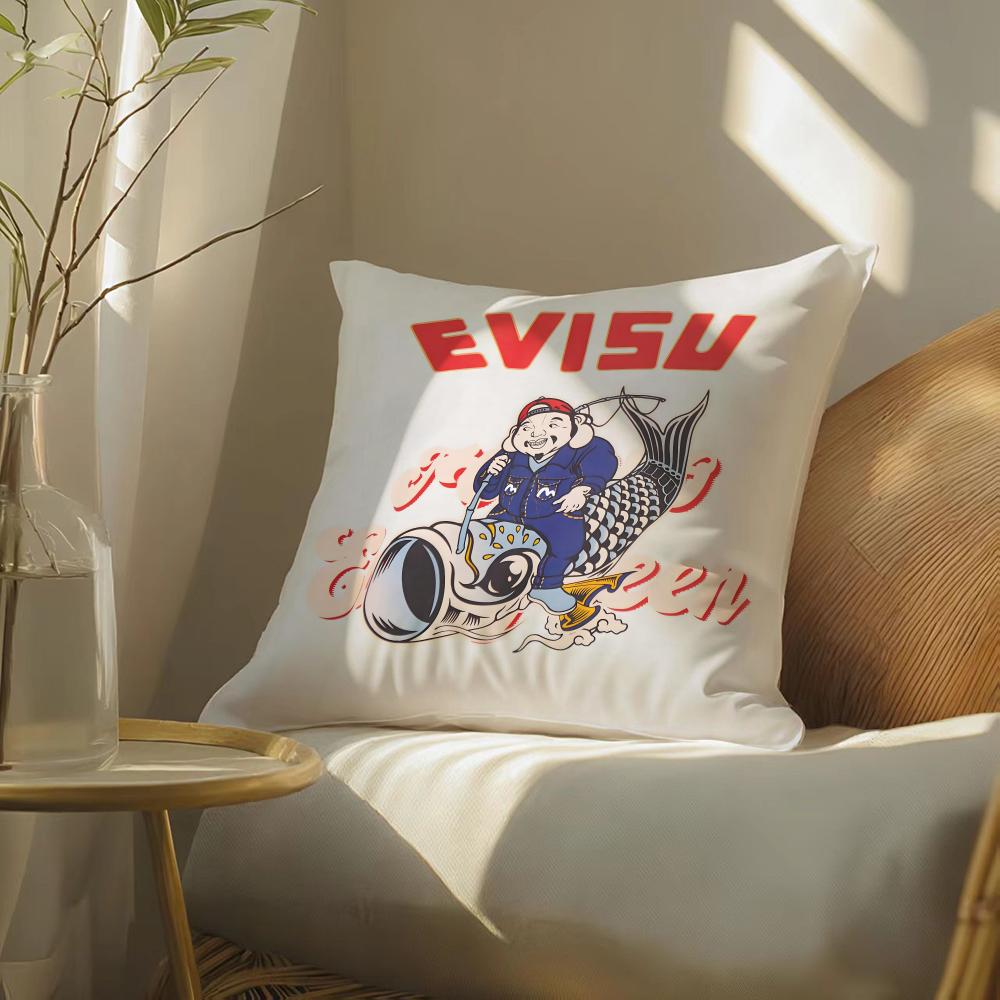 

Selvedge Retro Workwear Style EEvisu Jeans Pillow Case Pattern Printed Pillowcase For Living Room Sofa Cushion Cover 30X30cm