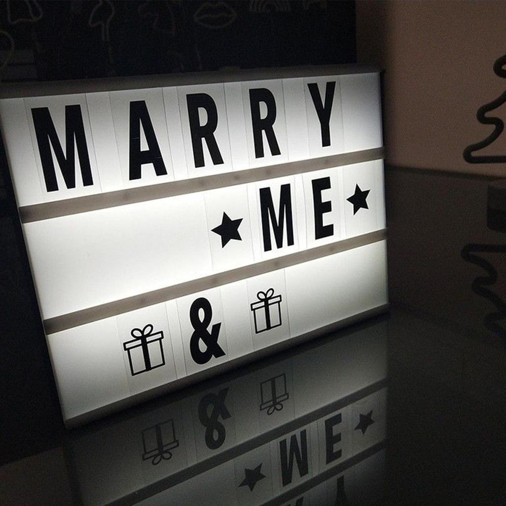 Light Box Sign Plug-In Indoor Outdoor Waterproof Light Box Sign Decoration For Bedroom School Event Gathering Table Yard Wedding