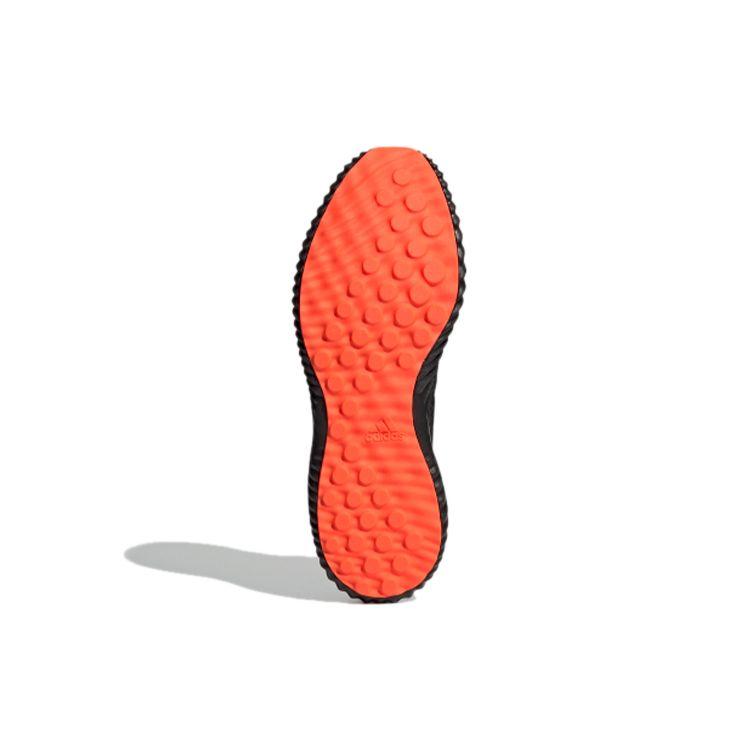 Adidas Alphabounce Ek Comfortable Versatile Mesh Fabric Slip Resistant Durable Low Top Casual Running Shoes Men Sneakers Black Orange GW2267