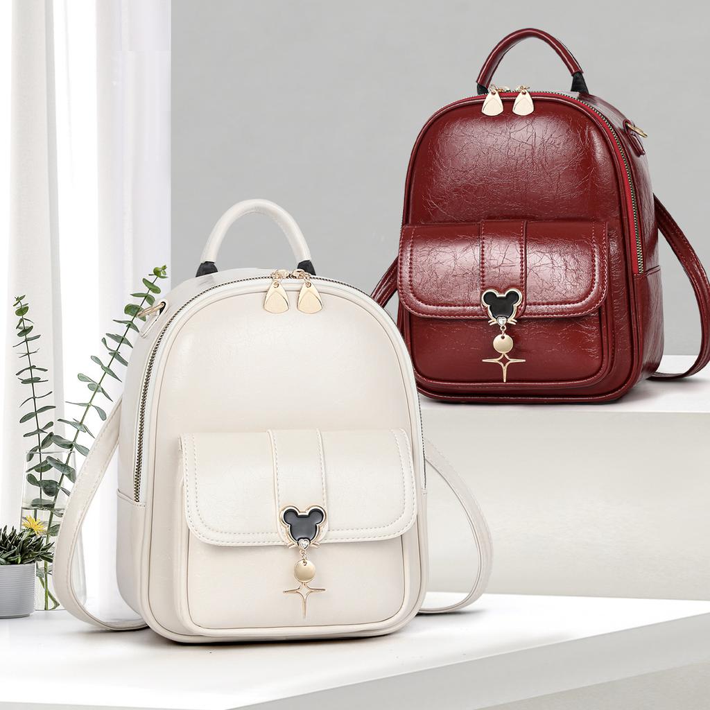 Spring new 2025 fashion backpack simple shoulder bag women's bag trend large capacity backpack women's bag women's bag