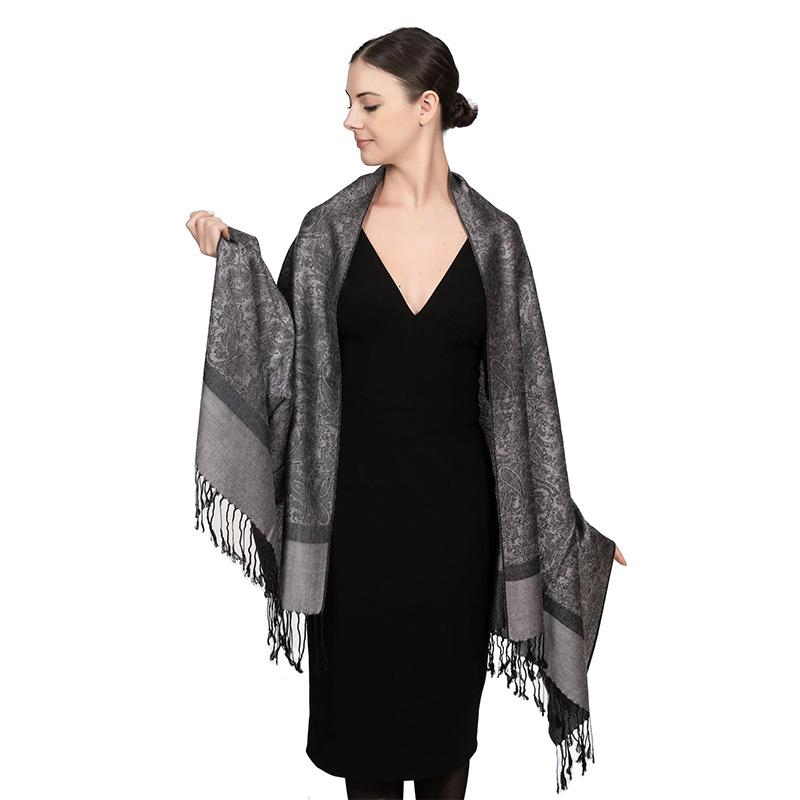 Luxury Brand Light Luxury Shawl Women'S Wrap Scarf Design Jacquard High-End Imitation Cashmere