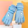 Cartoon Print Winter Warm Touchscreen Gloves Kids Girls Boys Skiing Cycling Windproof Waterproof Fleece Lined