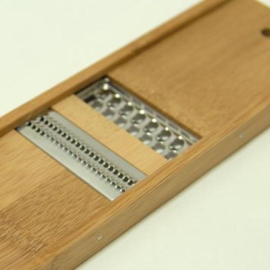 Domestic Bamboo Domestic Vegetable Cooking Utensil Natural Bamboo Urethane Paint Washable [Kochosai Kosuge] Slicer, Shredder, W7.3cm D225.55.5cm