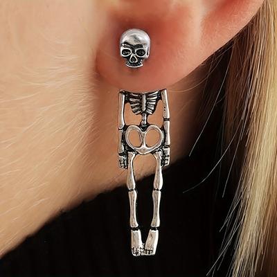 Mode schädel design anhänger ohrringe gothic punk stil zink-legierung schmuck kreative damen ohrringe