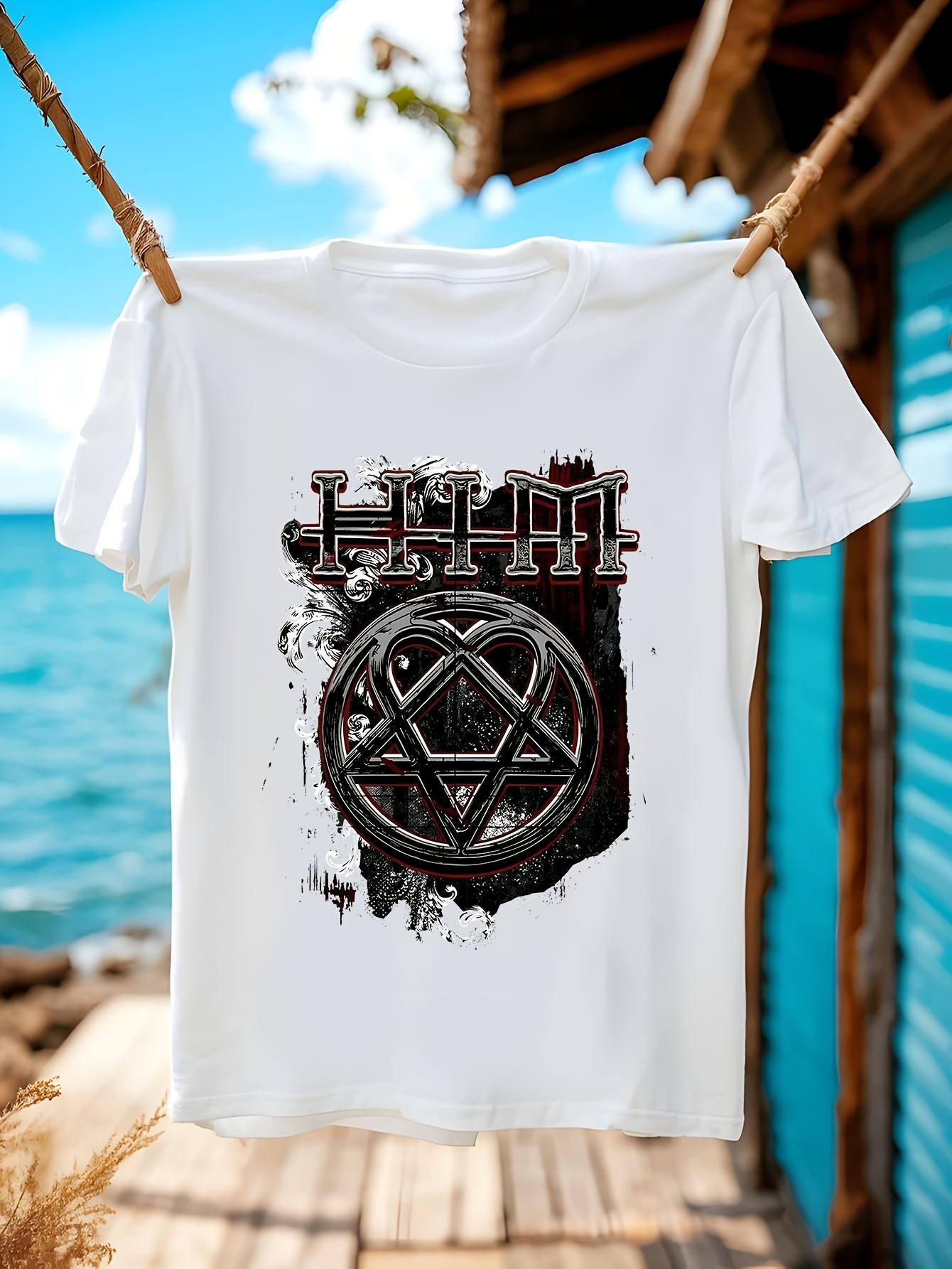 HIM Heartagram Graphic Tshirt Heavyweight Gothic Band Tee XL