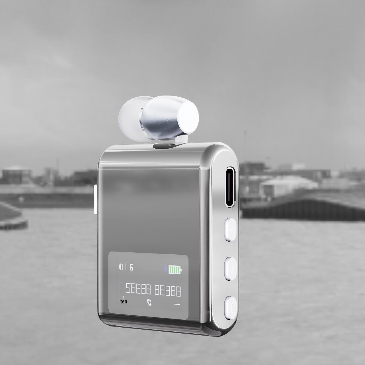 

Berlin Sound K89 Bluetooth Sport Earbuds: Clip-on, Noise Cancelling, Fast Charging, LCD Display, Single Ear. Perfect for Cycling. Sound Effect + LCD Display + Noise Cancelling срібний