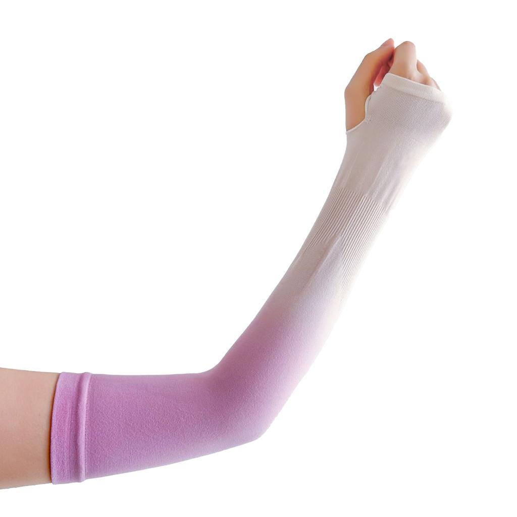 Gradient Color Arm Sleeves Ice Fabric Anti-UV Sunscreen Running Cycling Sleeve Outdoor Sport Cycling Arm Warmers For Men Women