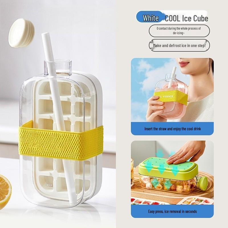 DIY Reusable Ice Cube Tray - Food Grade, Thickened Seal, Press Design for Kettle & Cup.