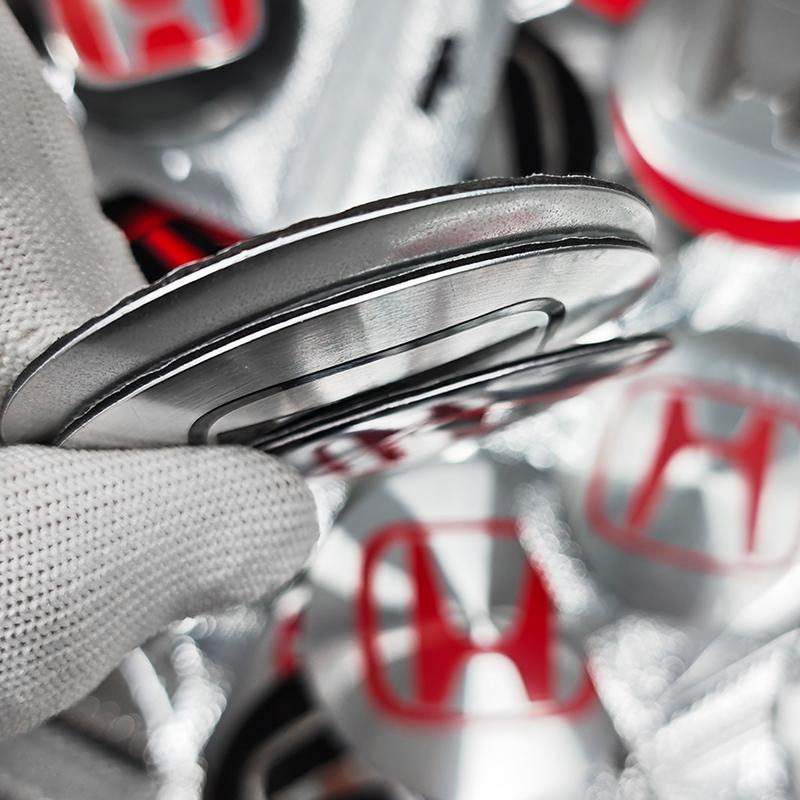 3D 4pcs 56mm 60mm 65mm Car Wheel Center Hub Cap Stickers Decal For Honda Civic Fit Jazz Accord CRV City Odyssey Passport Pilot CUI2