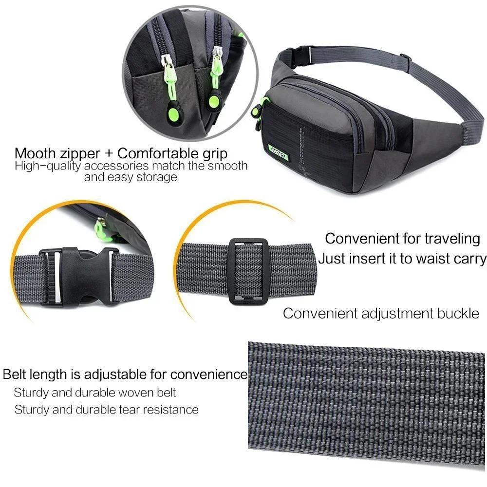 Waterproof Waist Bag for Men and Women Multifunctional Fanny Pack Outdoor Sports Cycling Running Gym Pouch Belt Bag