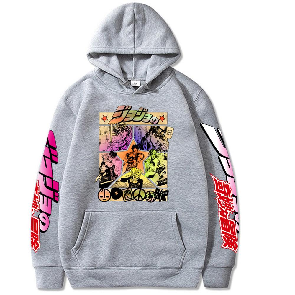 2021 Harajuku JOJO's Bizarre Adventure Unisex Mikiny Japonské Anime JOJO Potisk Pánská Mikina Streetwear Ležérní Mikiny