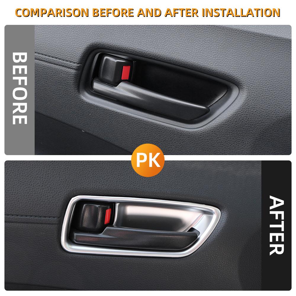 Car Door Handle Bowl Trim Frame Cover for Toyota Corolla Cross XG10 2021 2022 2023 2024 Inner Stickers 4Pcs Styling Accessories