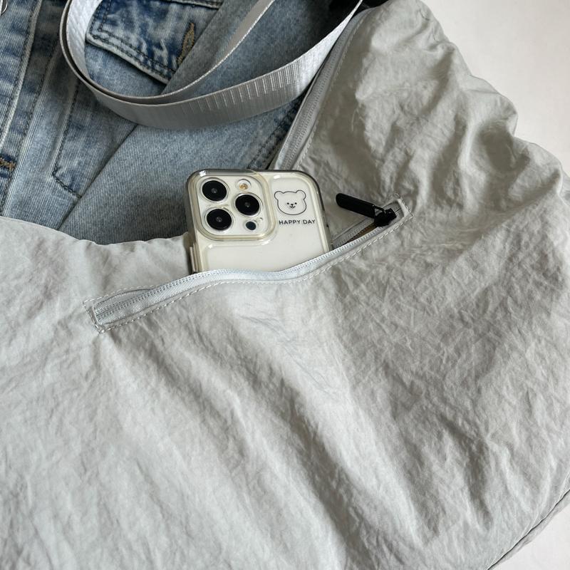 Student Class Pleated Shoulder Bag Large Capacity Women's Bag Crossbody Bag