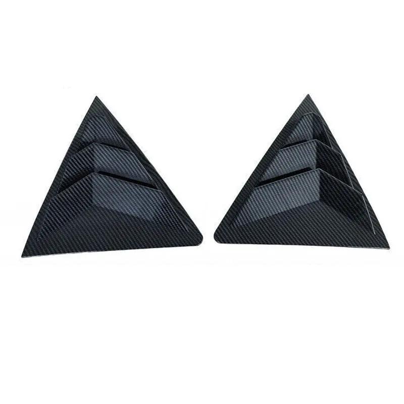 Fit For Toyota Corolla 2014 2015 2016 2017 2018 Car Rear Louver Window Side Shutter Cover Trim Sticker Vent Scoop Carbon Fiber