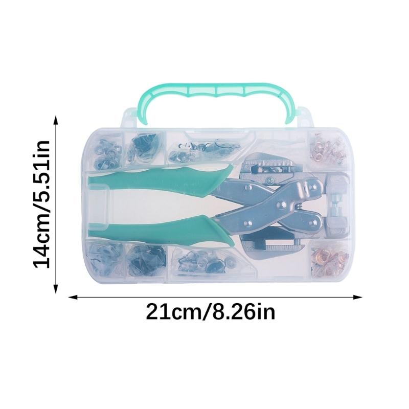 Professional 1/8 And 3/16 Inch Hole Punch Pliers Set For Leather Paper And Fabric Crafting Projects With Silicone Handle
