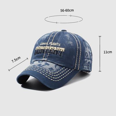 Vintage Baseball Cap Men Women Couple Cap Letter Embroidered Baseball Cap Outdoor Sun Hat