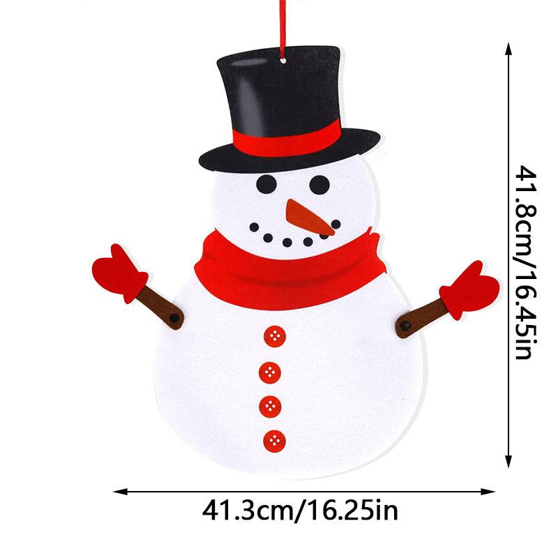 Décorations de Noël Feutre Père Noël Bonhomme de Neige Élan Pendentif Ornements à Suspendre Arbre de Noël Navidad 2025 Bonne Année Décoration de la Maison