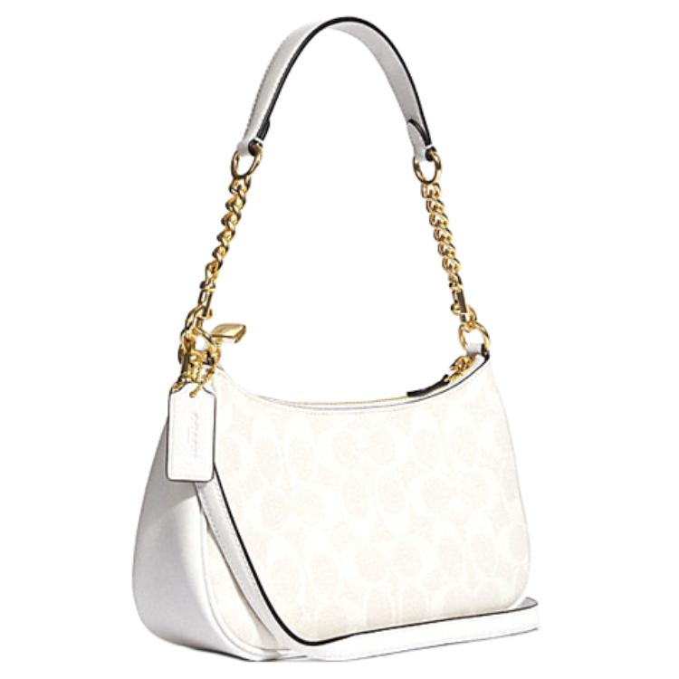 Coach Bolso de Hombro Teri 25 Logo Clásico Piel Sintética para Mujer Bolso de Hombro Blanco CA548-IMRFF