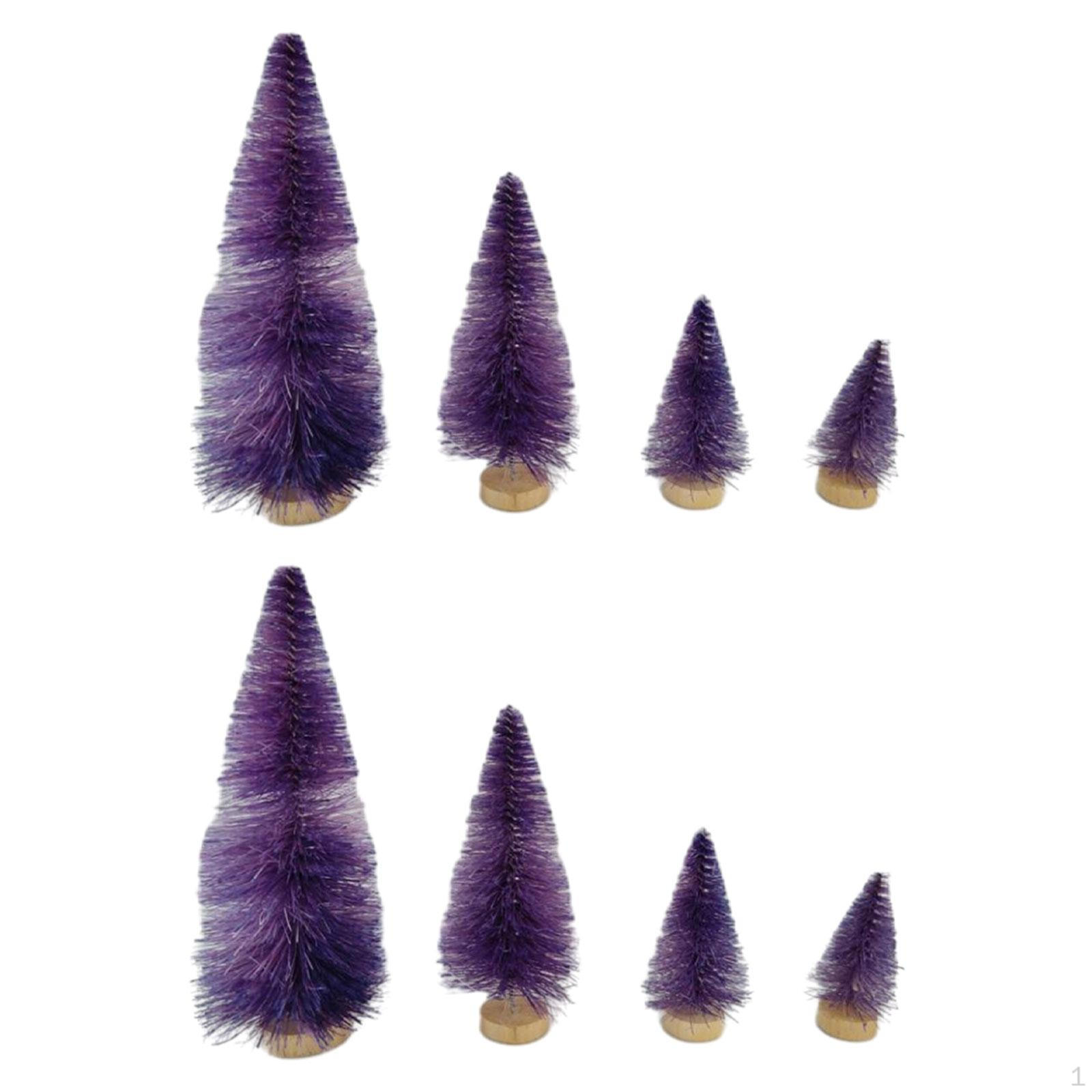 

8 шт. искусственная новогодняя елка кисти деревья стол миниатюрное украшение сосна для магазина фиолетовый