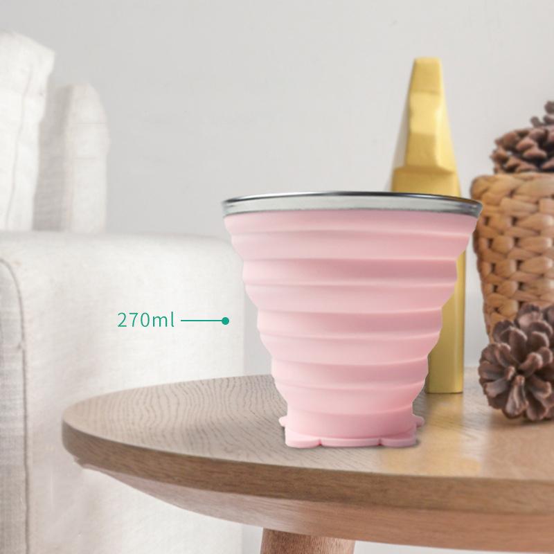 Folding Cup Foldable Telescopic Silicone Water Bottle Outdoor Travel Water Copa