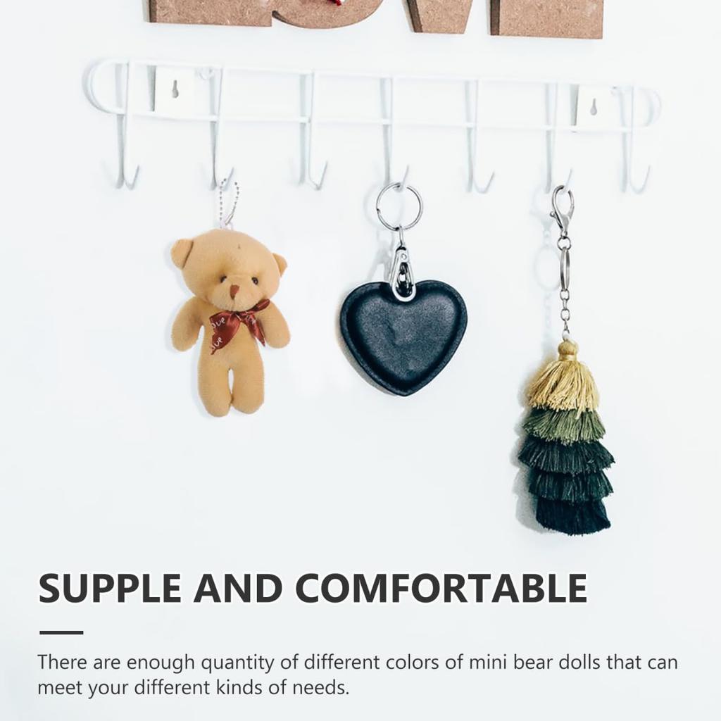 SUPVOX 12-Piece Mixed Set of Cute Fluffy Bear Keychains with Straps for Graduations, Valentine's Day, Birthdays, Weddings, and Parties. Perfect As a