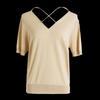 V-neck Cross-back Short Sleeve Knit Top