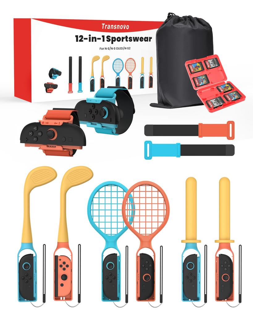 TRANSNOVO Sports Accessory Set for Nintendo Switch 2 Compatible with Nintendo Switch Switch and Switch Enhances Gaming and Competitive Play for an