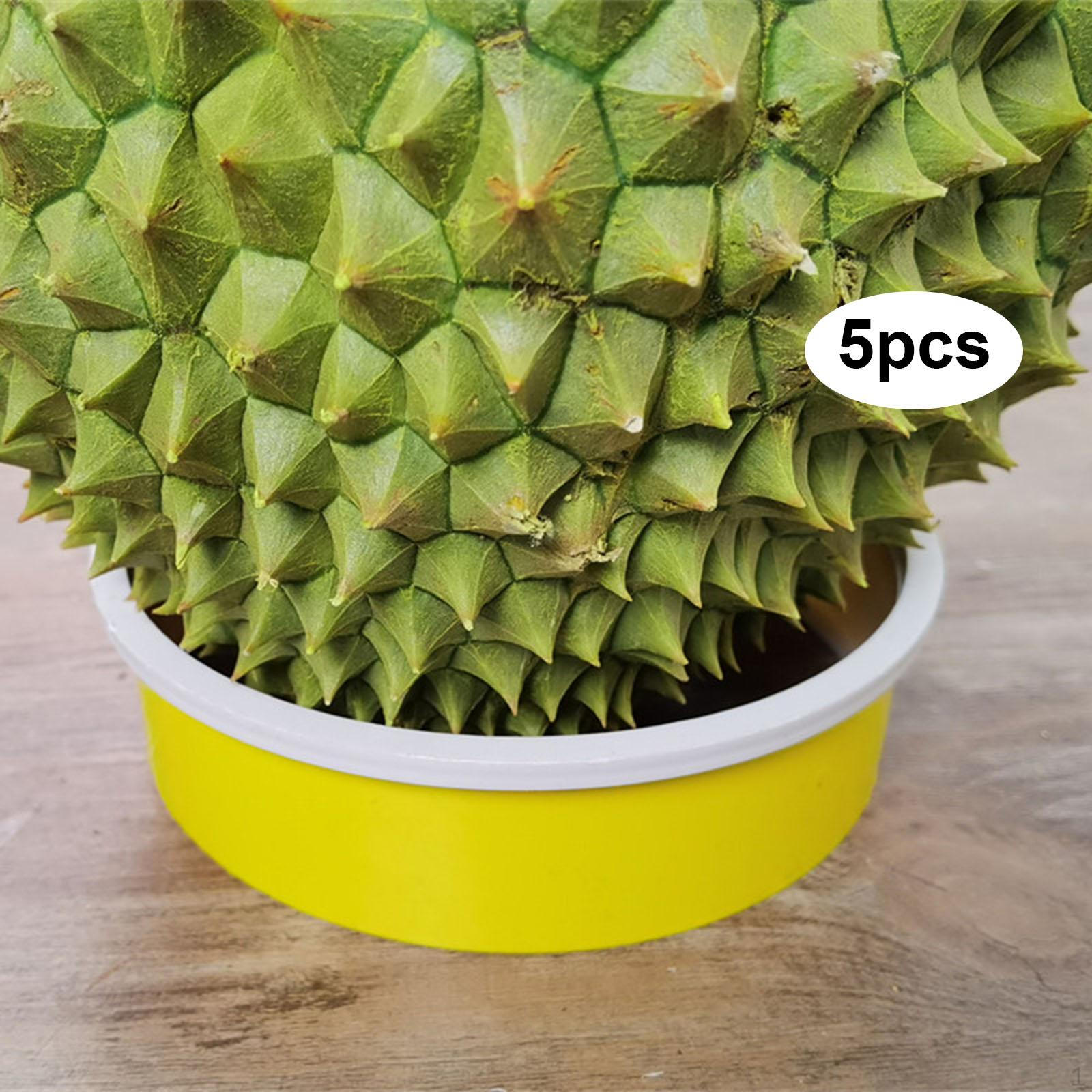 

5 Pieces Fruit Display Bases Durian Stands Nonskid Multipurpose Fixed Protection жовтий
