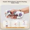 Tearable Microfiber Cleaning Cloth Roll Reusable With Cute Prints For Kitchen Wiping Home Use