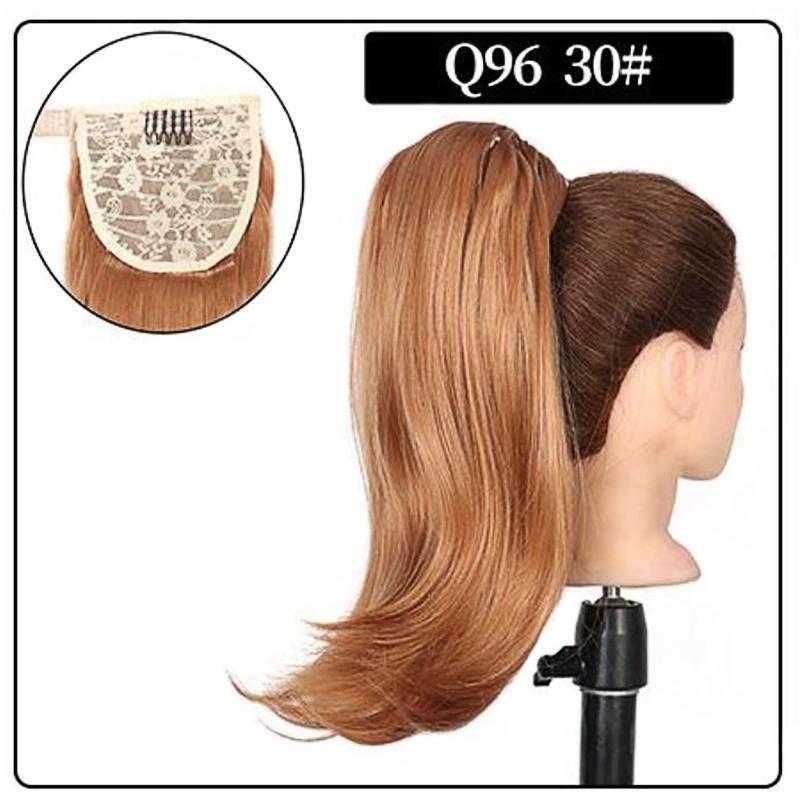 MERISIHAIR Women Natural Ponytail 18 Inch Synthetic Elastic Wrap-around Wig Clip Multi-color Ponytail Synthetic Fiber Hairpiece Daily Use