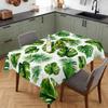 Rectangle Tablecloth Summer Monstera Palm Leaf Table Cloth for Table Decor Tropical Green Leaves Tables Cover for Holiday Party