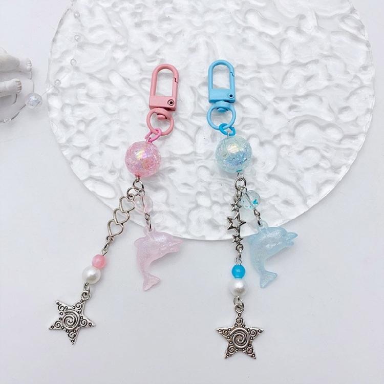 Creative Dolphin Pendant Keychain Bowknot Phone Charm Bowknot Keychain Pendant