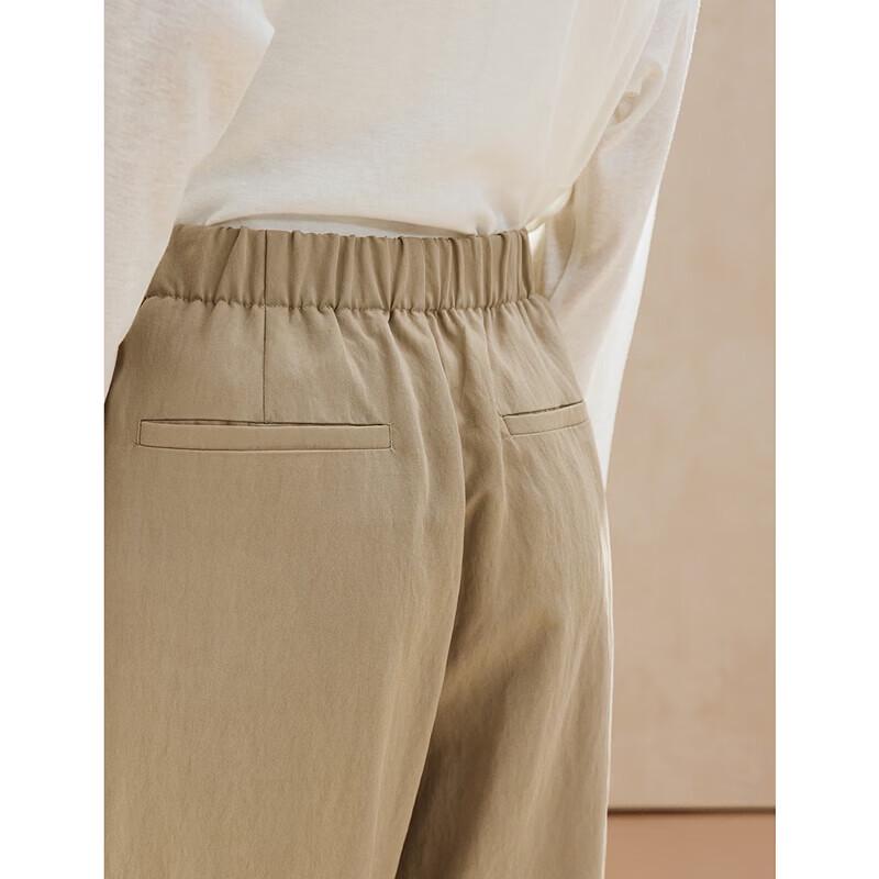 INMAN Women's Pleated Lyocell Wide-Leg Pants