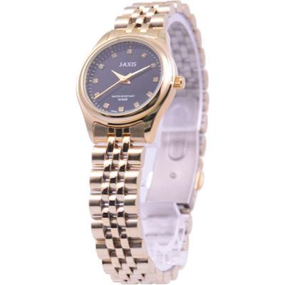 J-AXIS Women's MJL-M35-GBK (Sun Flame) Round Watch Gold Brass Analog