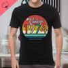 Classic Vintage Born in 1974 Retro 70s Style Birthday Year Tshirt Men Women Unisex T Shirt Streetwear Comfort Summer Cotton Tee