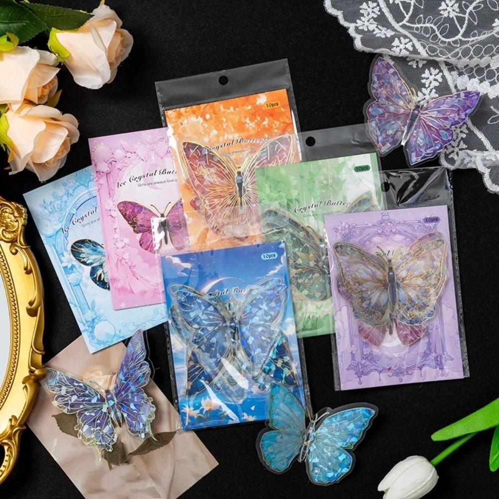 60PCS INS Style Butterfly Scrapbook Sticker Colorful Stationery Sticker  Furniture Decoration