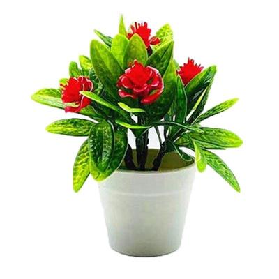 652F Sztuczne Kwiaty Rośliny Zielone Bonsai W Doniczkach Ozdoby Ślub Przyjęcie Hotel