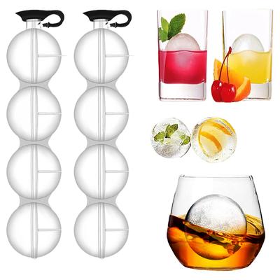 4 Holte Sphere Whisky Ijs Bal Mould Ronde Jelly Icecube Maker Mallen Diy Cocktai Hockey Maken Gereedschap Voor Thuis Bar Party