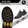 Men Women Steel Toe Safety Shoes Rotating Push Button Puncture Proof Work Sneakers Breathable Anti-smash Anti-stab Construction Security Shoes