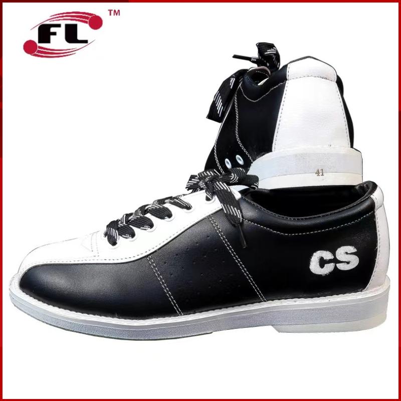 Brand FL Unisex Bowling Boots Size 33-47 Pu Leather Black Sliver Sports Premium for Bowling Enthusiasts Private Shoes