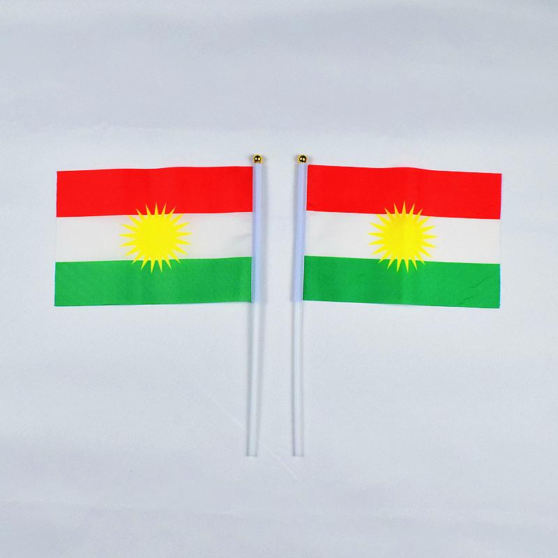Kurd 10pieces of 14*21cm hand-waving flags